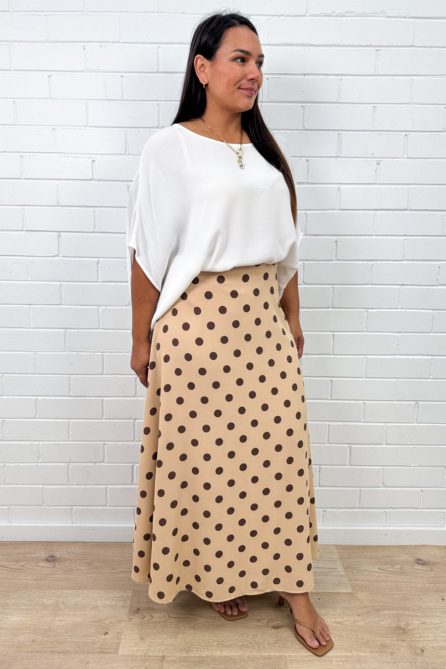 Beige Polka Dot