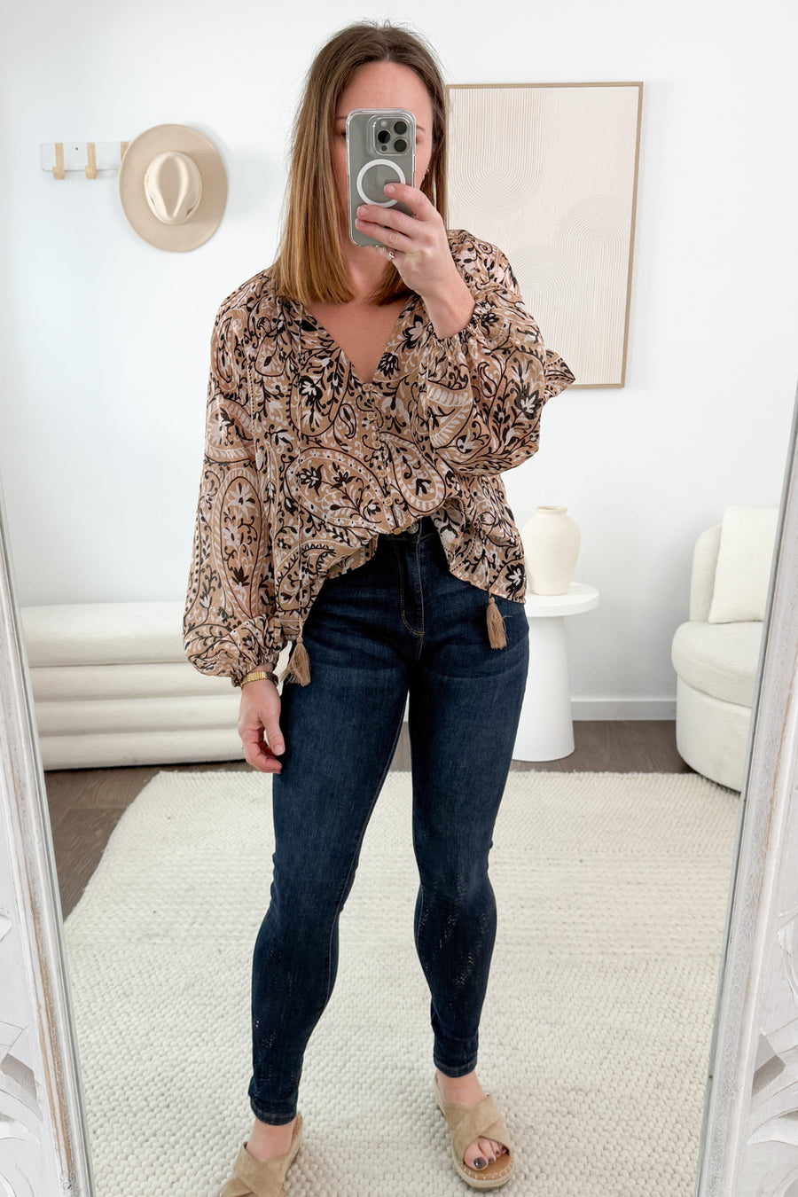 Taupe Paisley