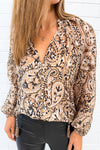 Taupe Paisley