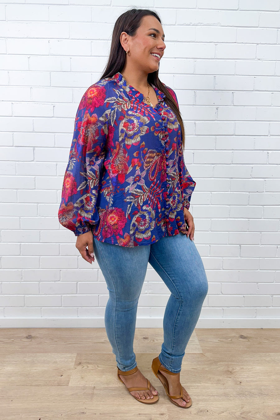 Blue Sketch Floral