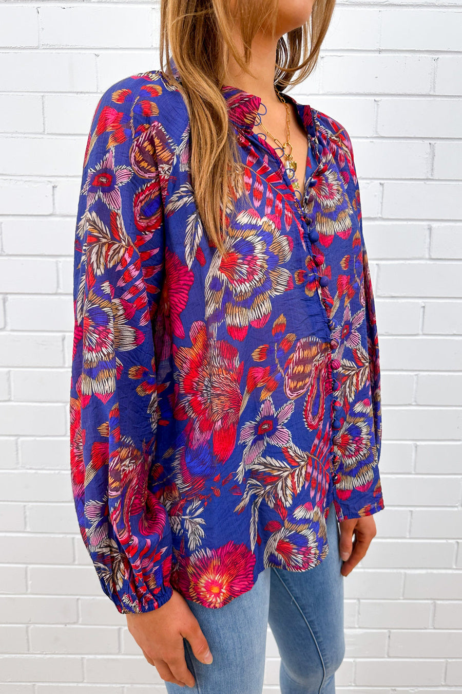Blue Sketch Floral