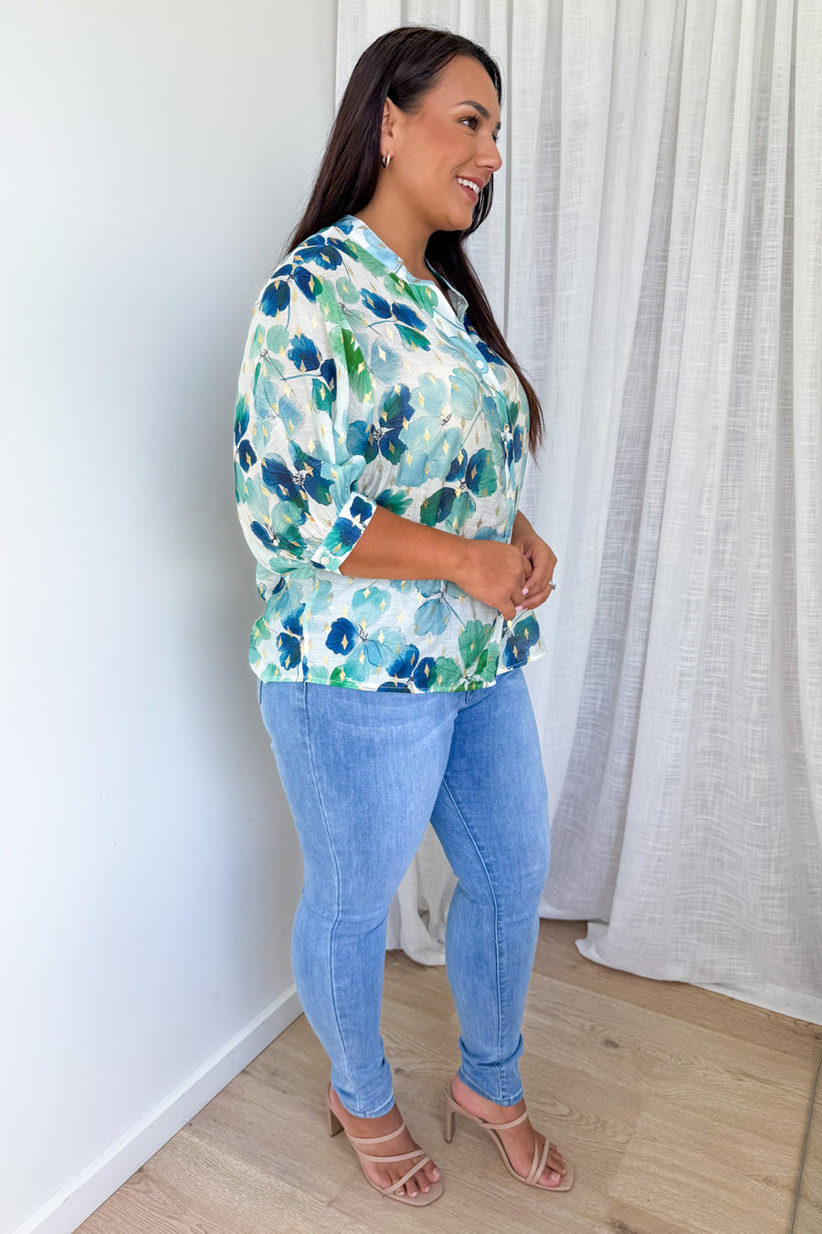 Green Blue Floral