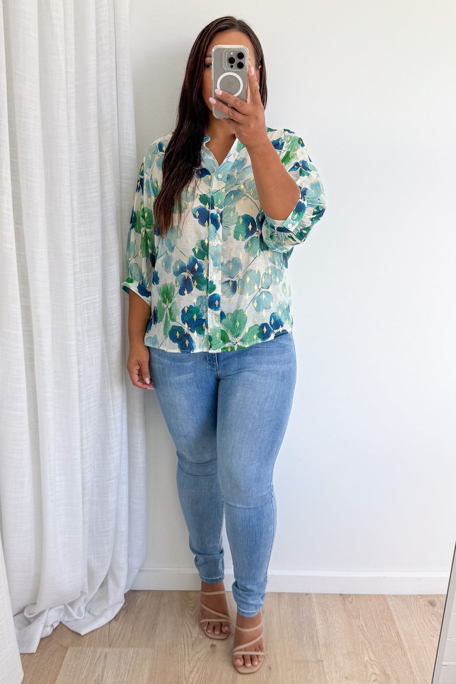 Green Blue Floral