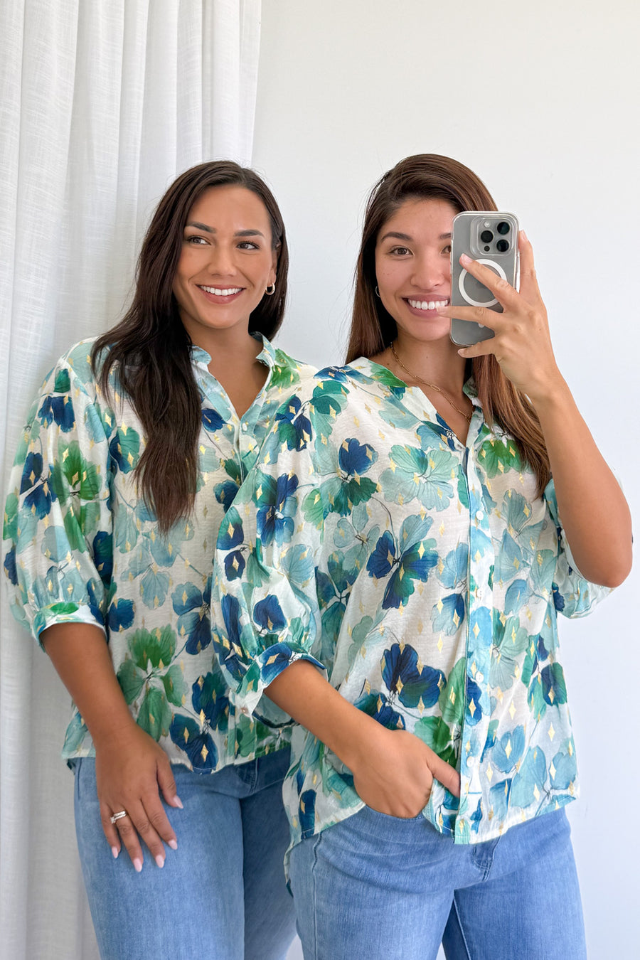 Green Blue Floral