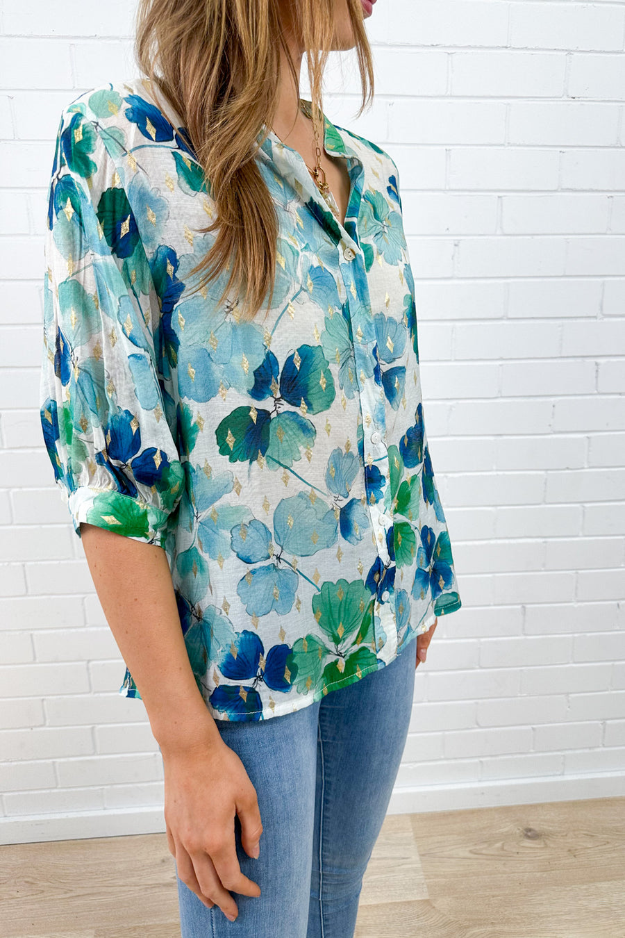 Green Blue Floral