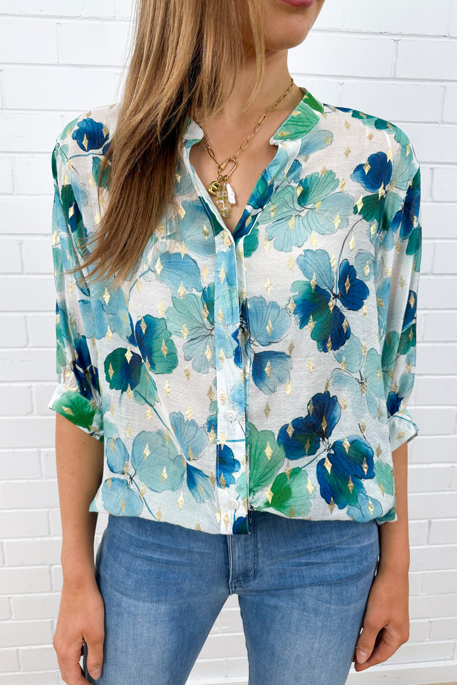 Green Blue Floral