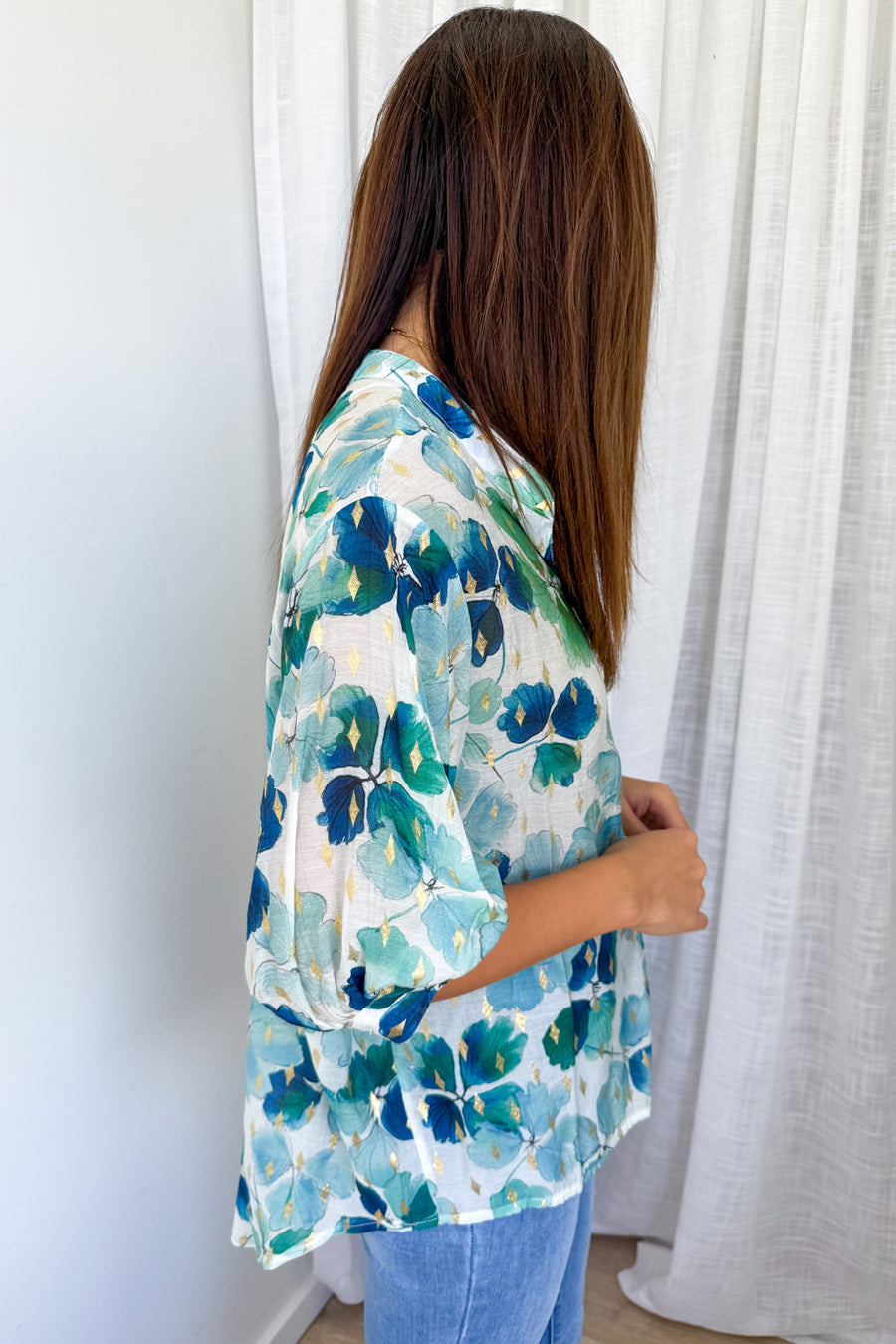 Green Blue Floral
