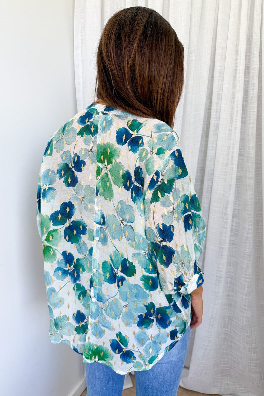 Green Blue Floral
