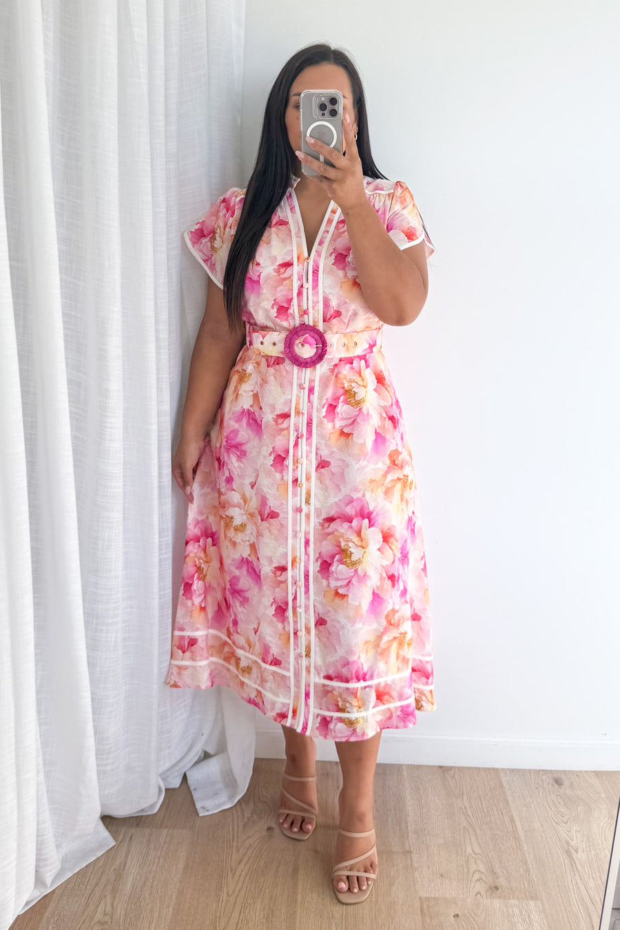 Pink Orange Floral