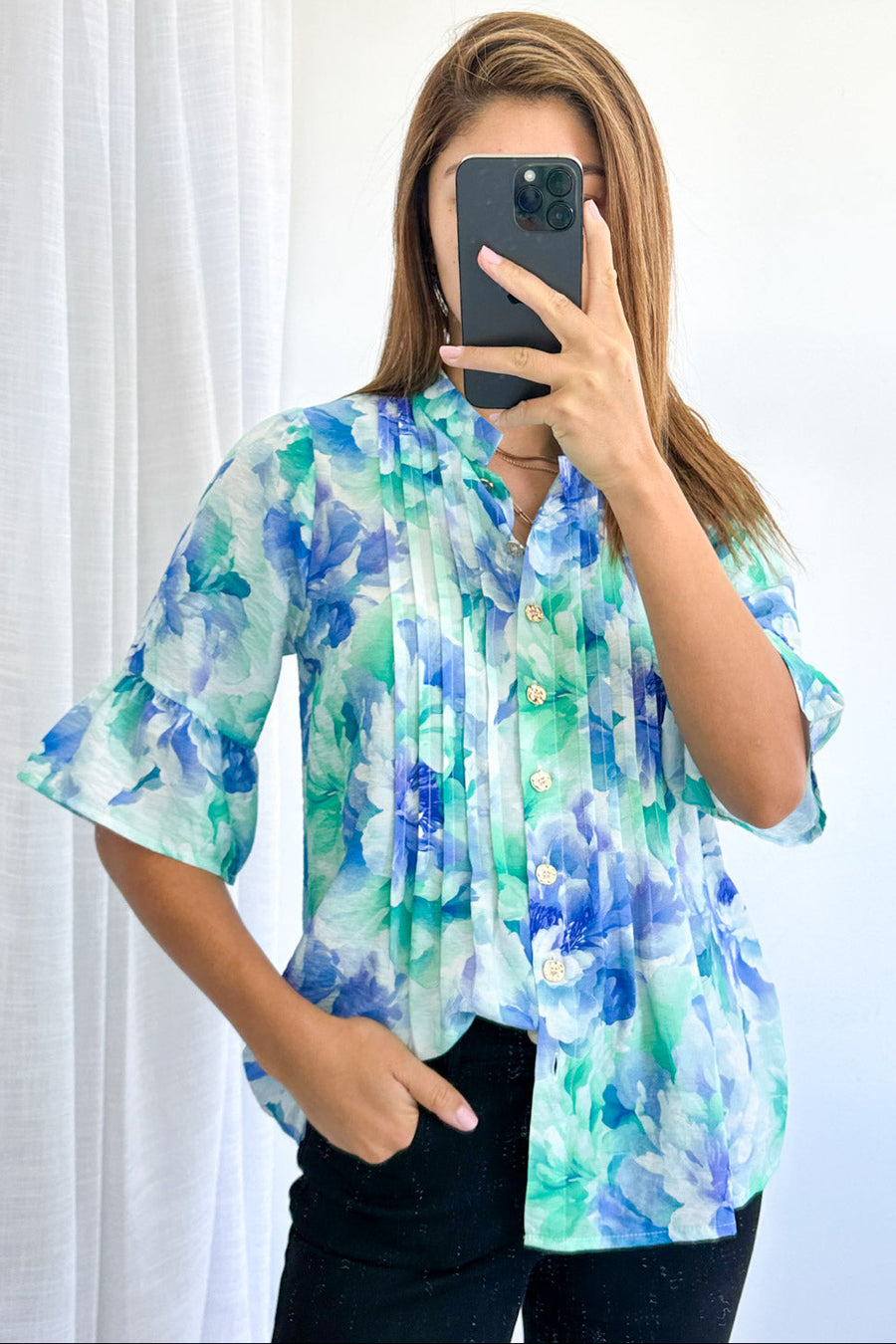 Blue Turquoise Floral