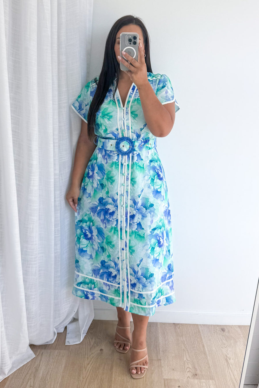 Blue Turquoise Floral