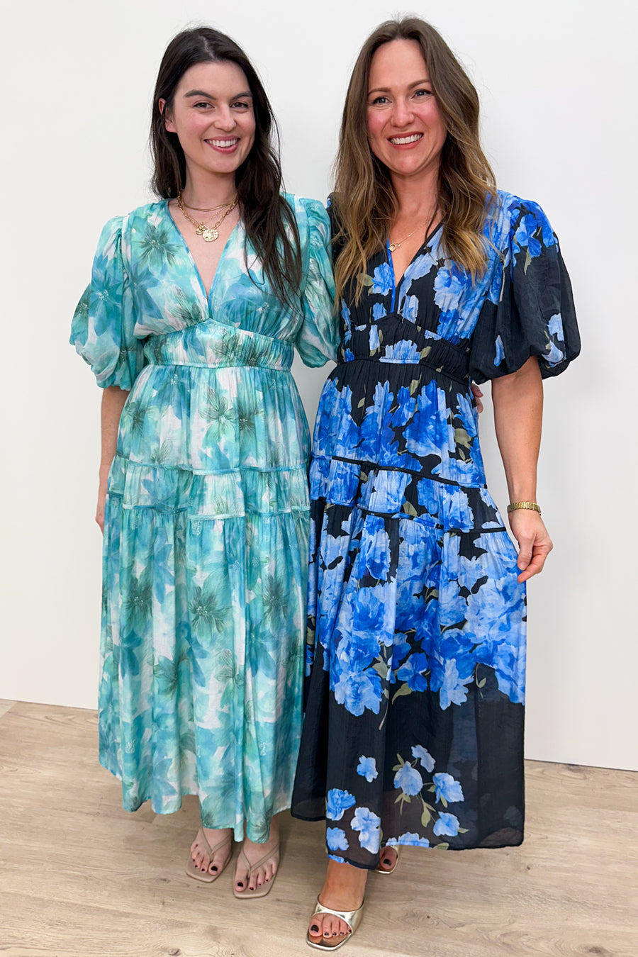 Black Blue Floral