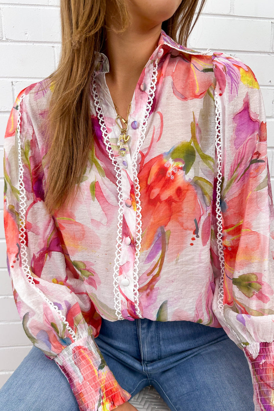 Peach Purple Floral
