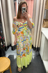Blue Yellow Print