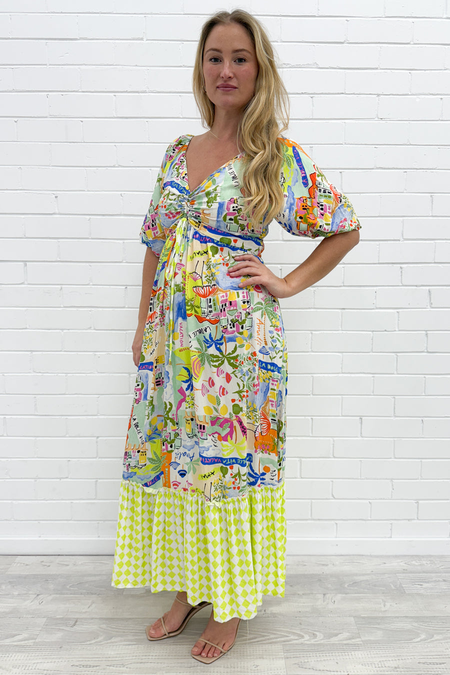 Blue Yellow Print