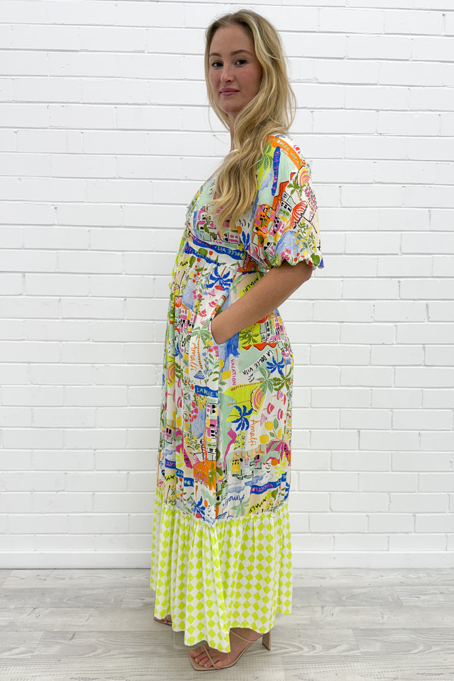 Blue Yellow Print