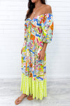Blue Yellow Print