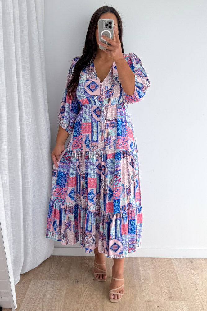 Blue Pink Patchwork