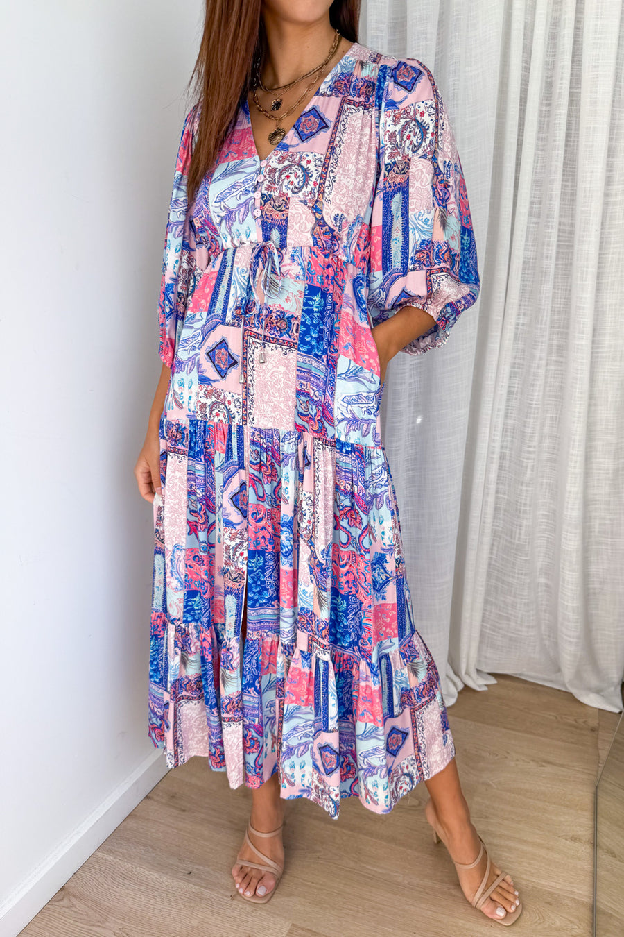 Blue Pink Patchwork