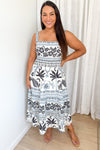 Blue Palm Print