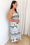 Blue Palm Print