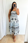 Blue Palm Print