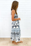 Blue Palm Print
