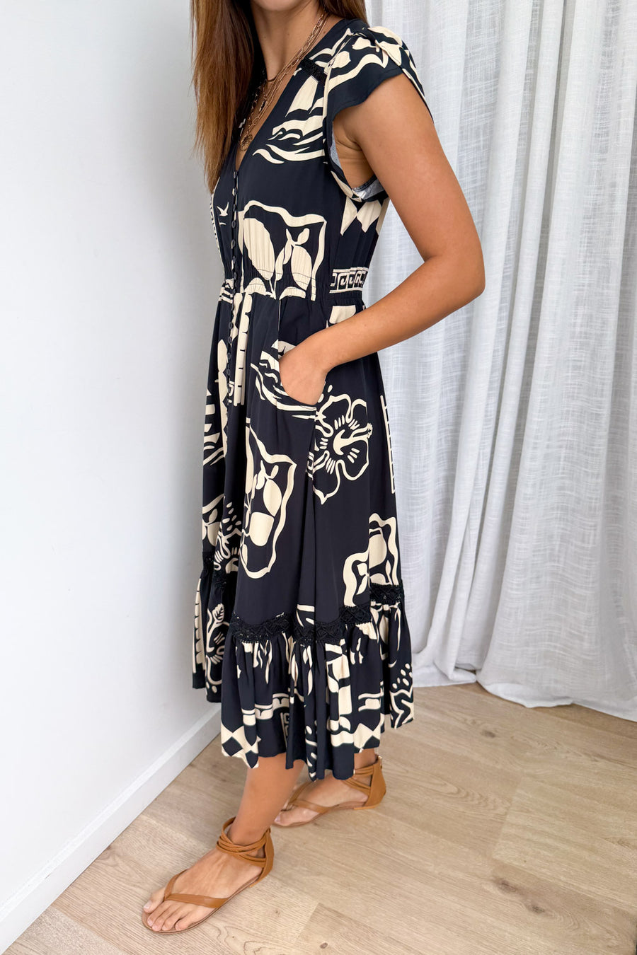 Charcoal Coastal Print