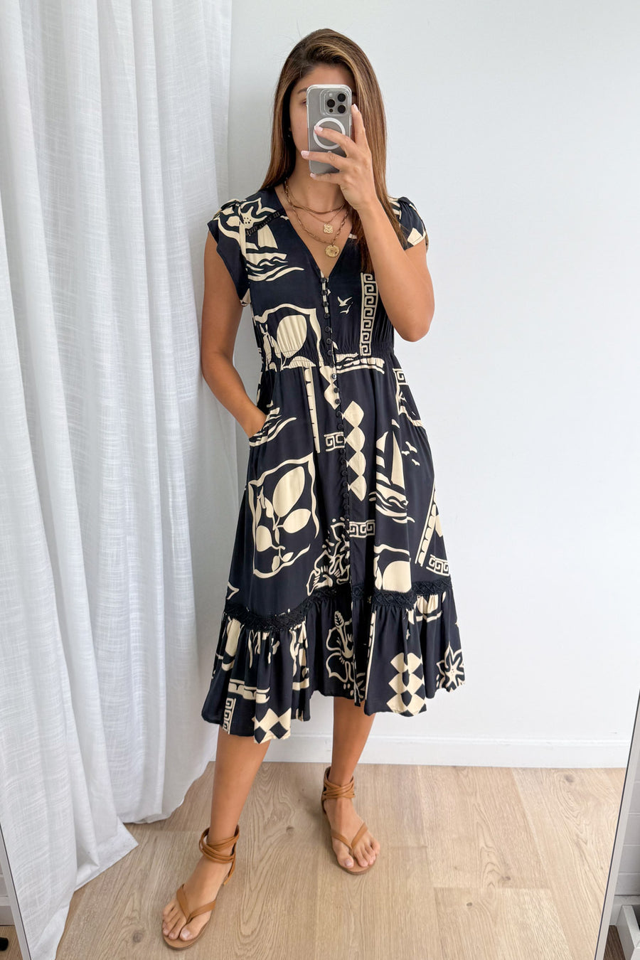 Charcoal Coastal Print