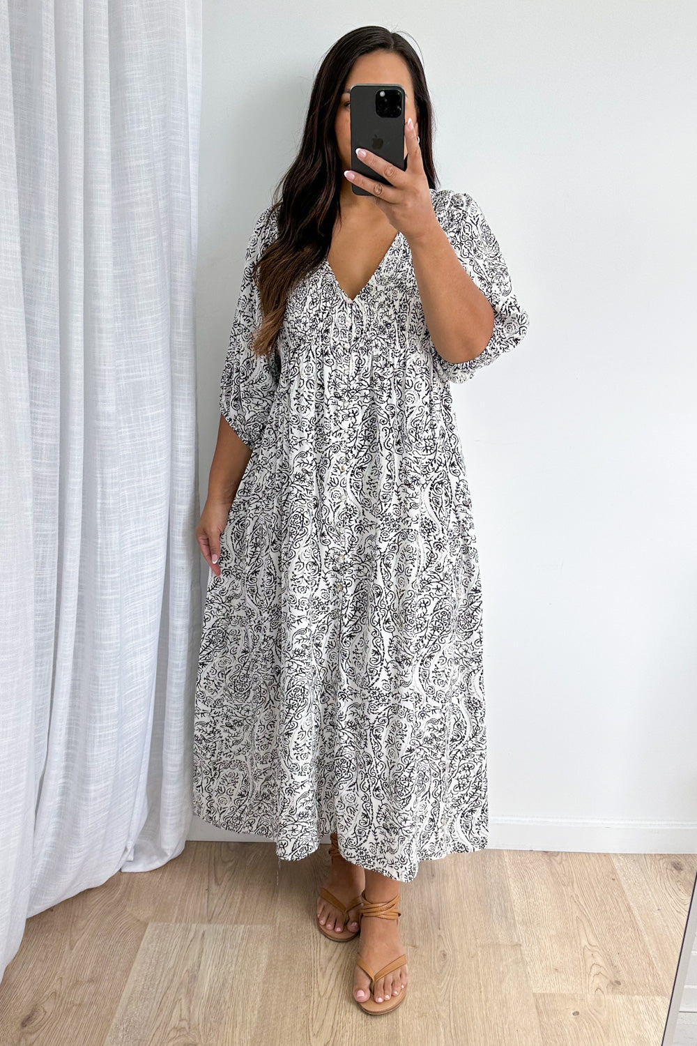 finn multi print maxi dress Finn Dress – Vine Apparel
