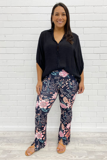 Black Pink Floral: ash