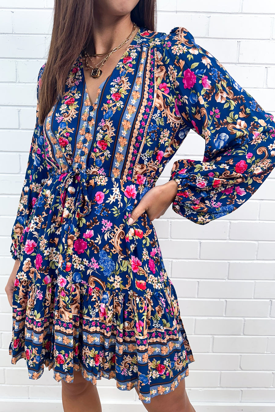 Navy Floral