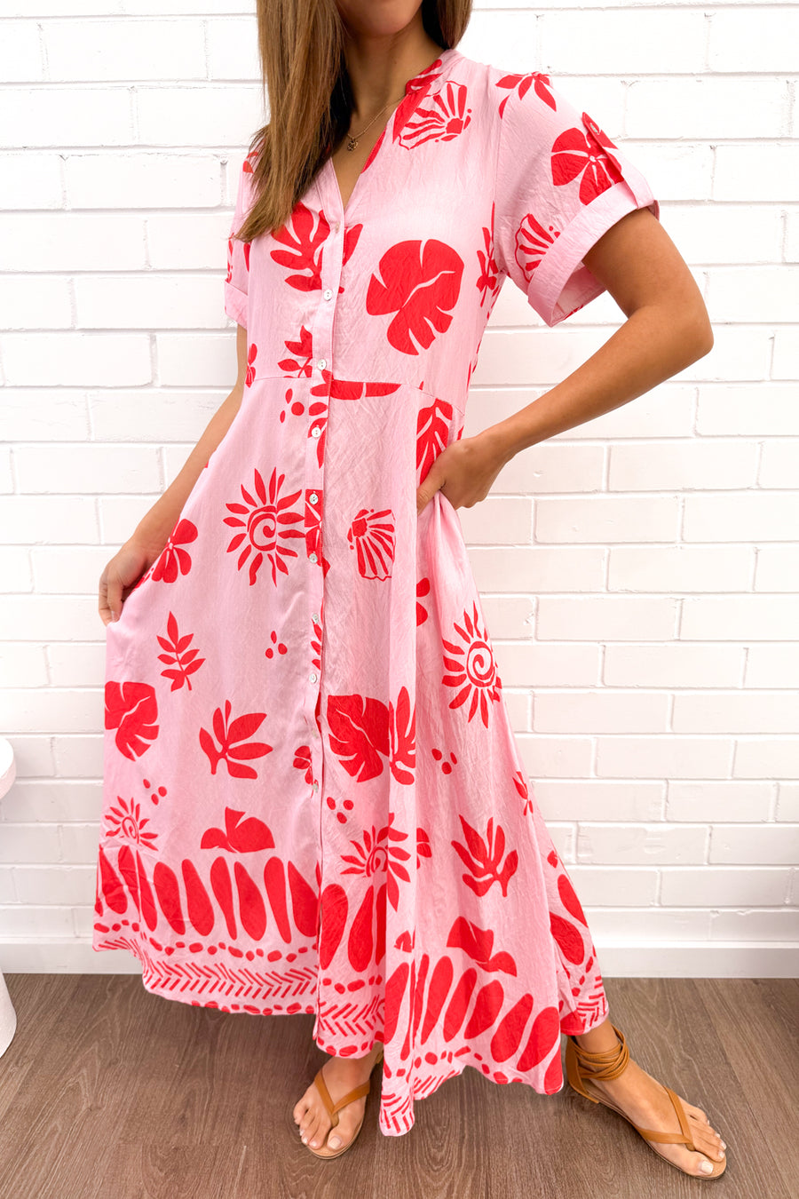 Pink Red Print