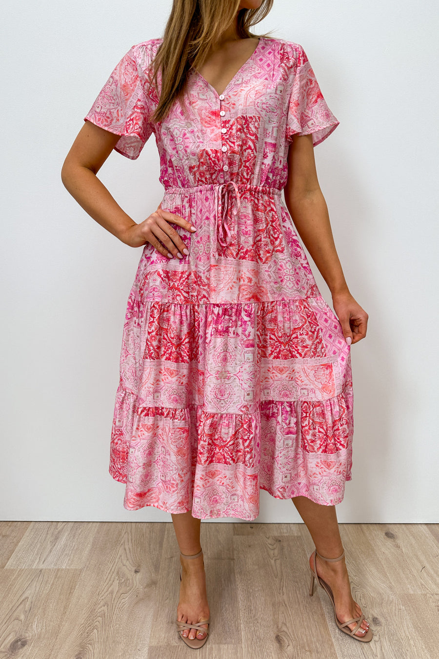 Pink Red Paisley