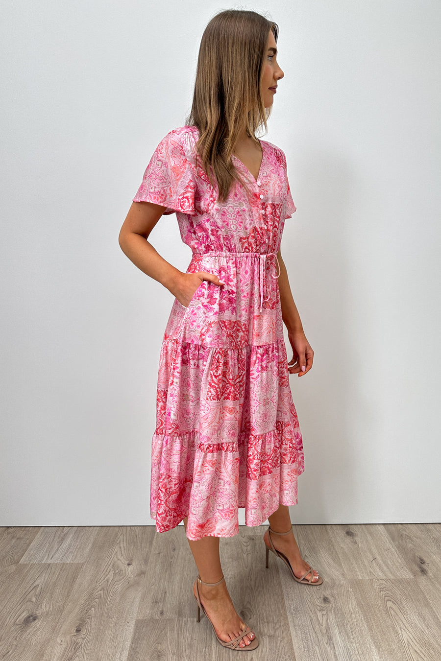 Pink Red Paisley