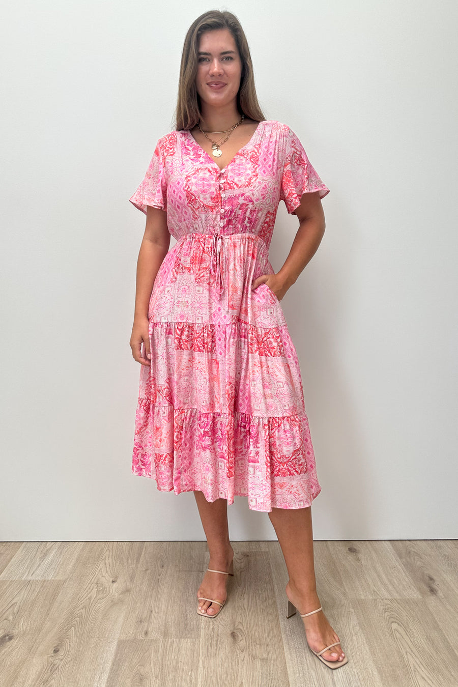Pink Red Paisley