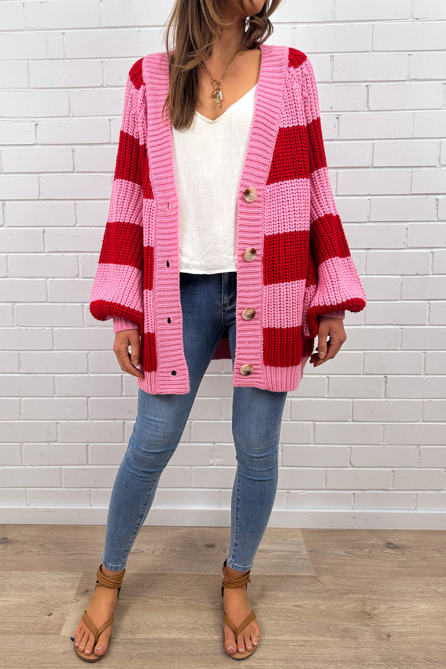 Pink Red Stripe