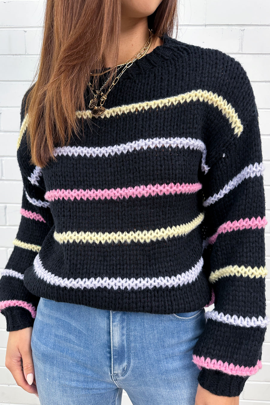 Black Multi Stripe