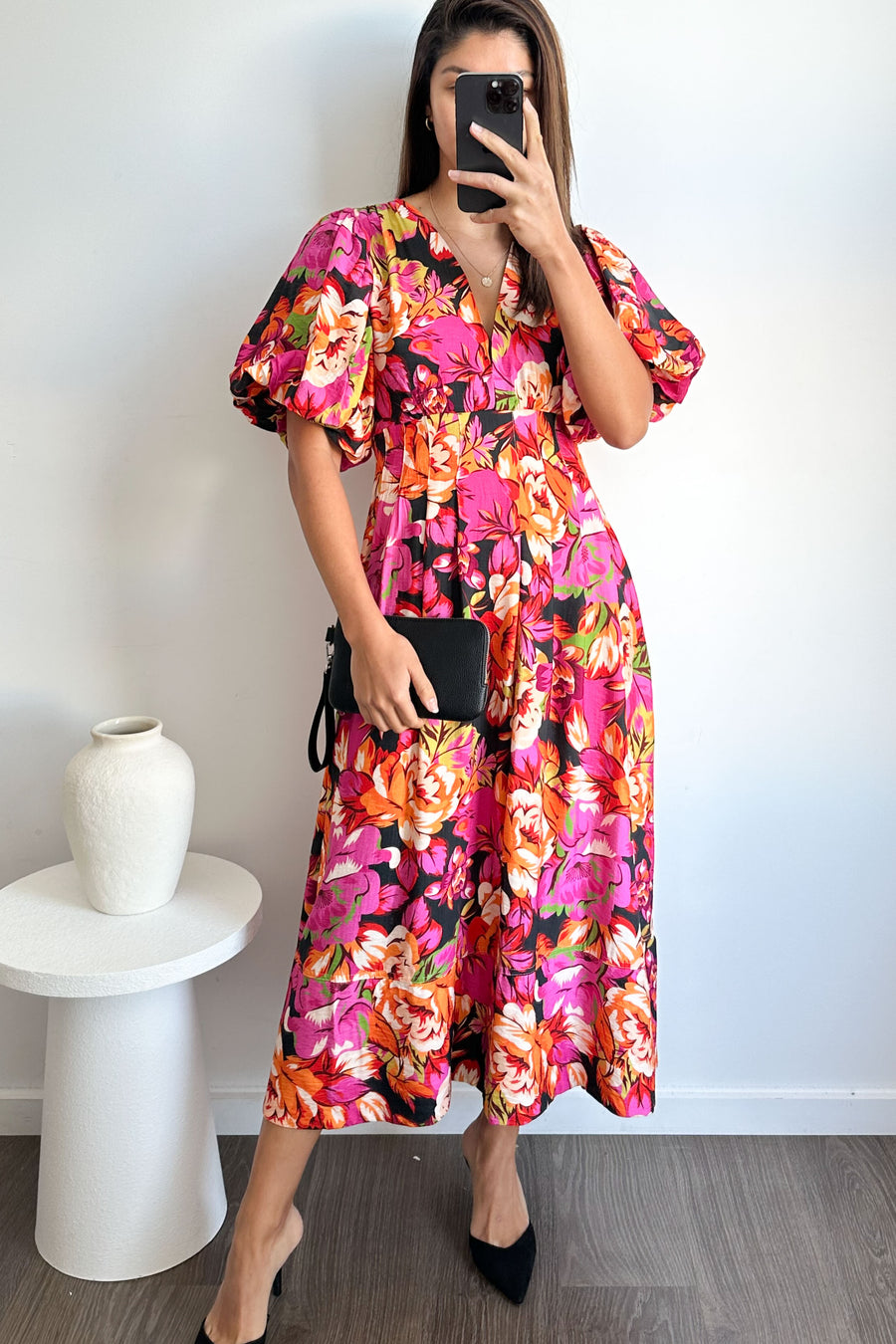 Pink Orange Floral