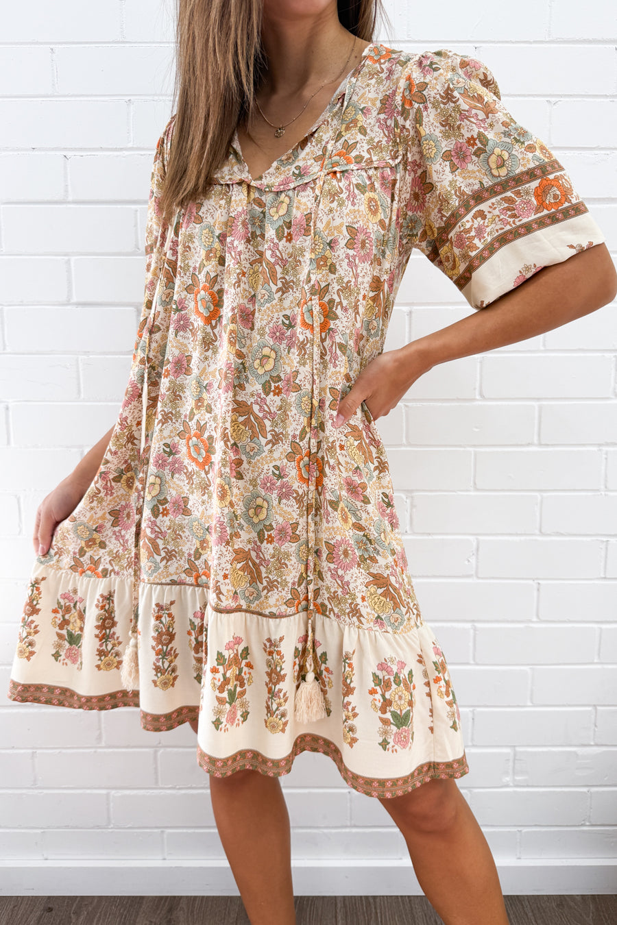 Cream Floral Multi