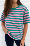 Pink Green Stripe
