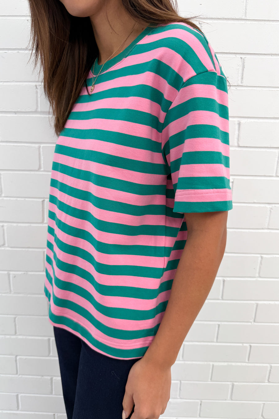Pink Green Stripe
