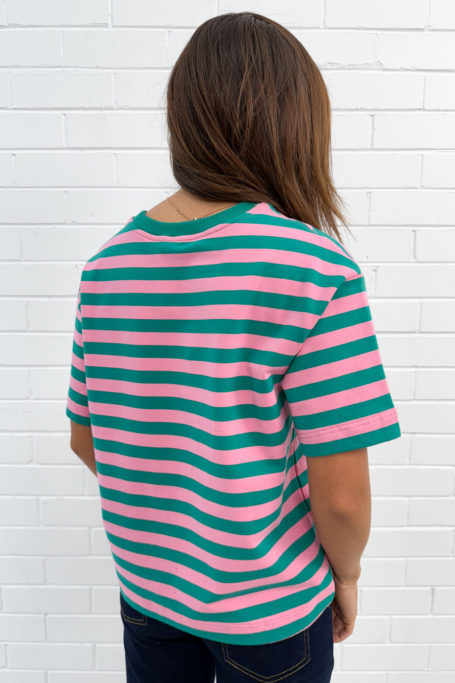Pink Green Stripe