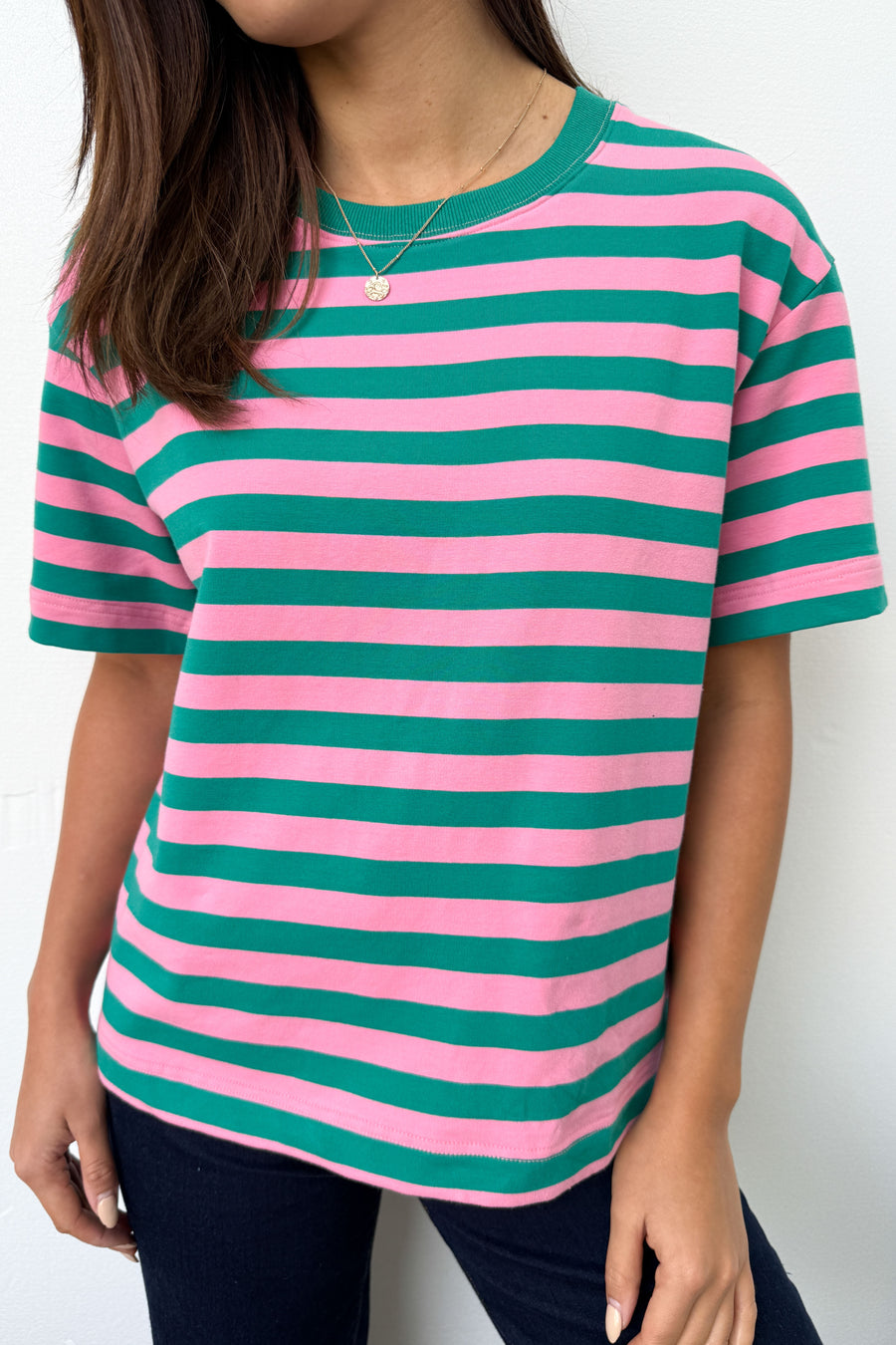 Pink Green Stripe