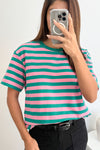 Pink Green Stripe
