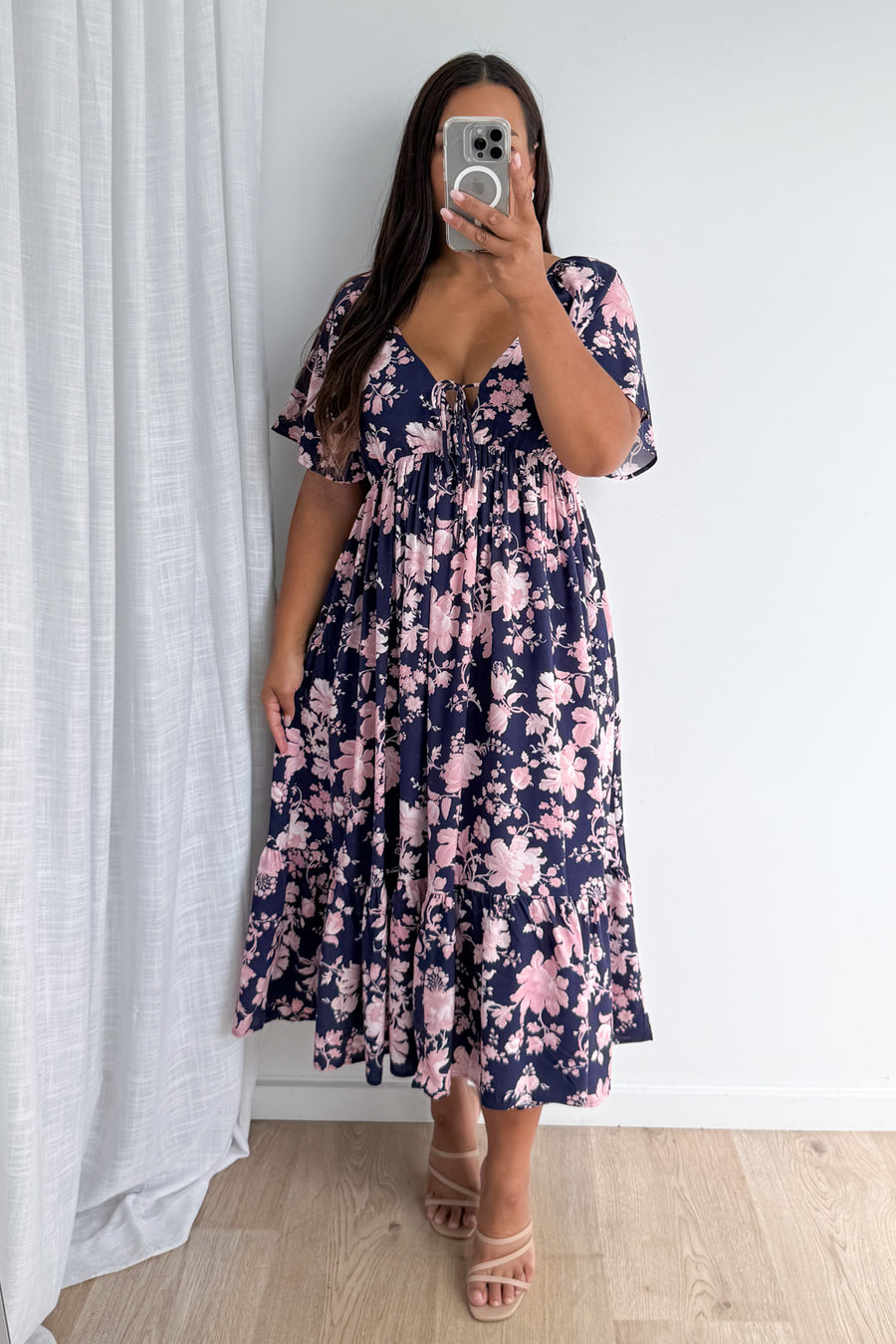 Navy Pink Floral