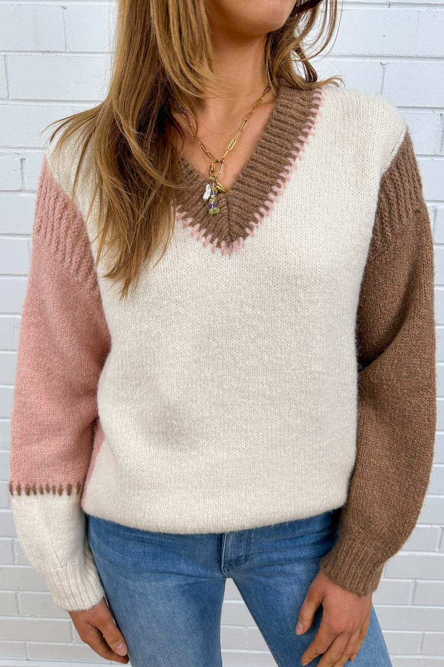 Cream Colour Block