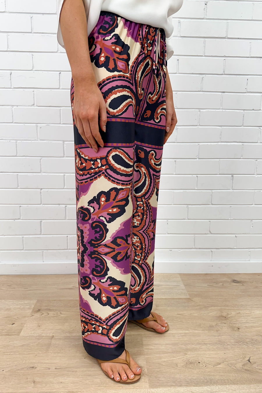 Navy Pink Paisley