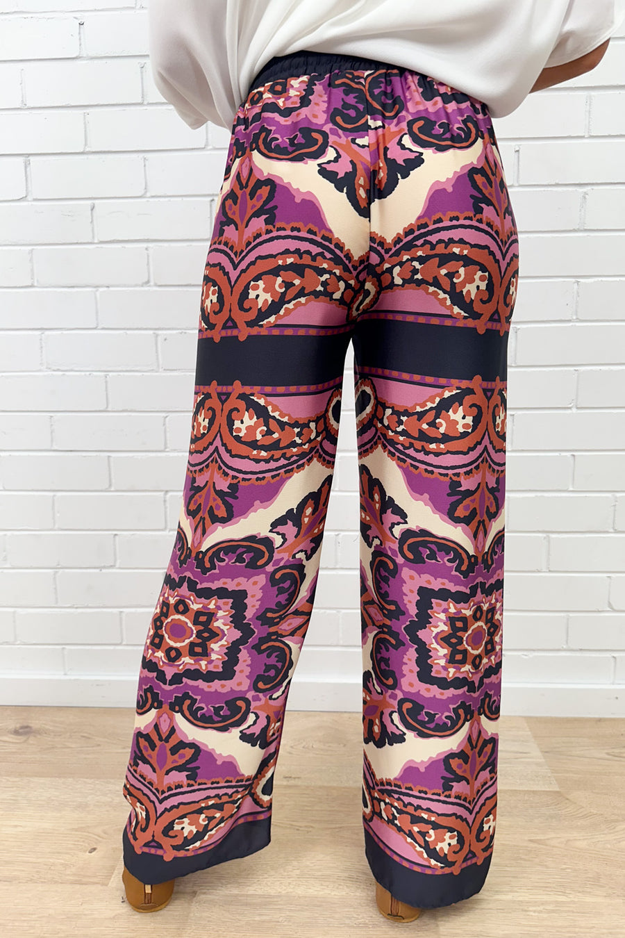 Navy Pink Paisley