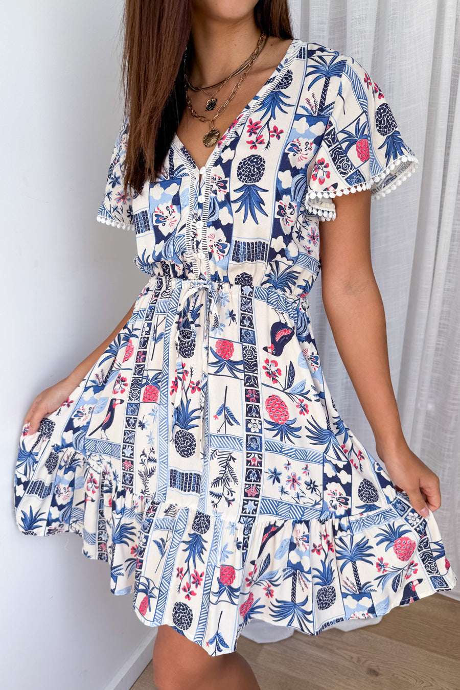 Blue Multi Print